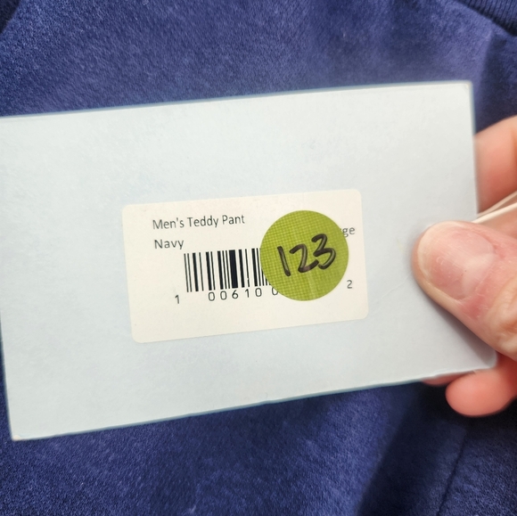 New Men's Navy Teddy‎ Joggers XL - Picture 2 of 5